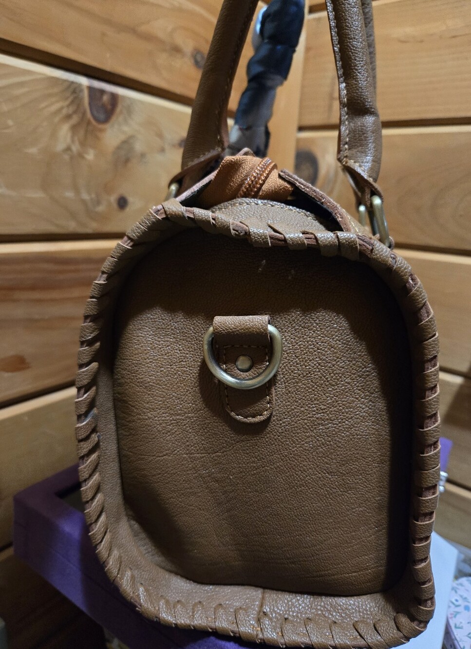 Genuine Leather Handtooled Speedy Satchel Handbag NWOT - Picture 10 of 12